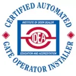 Certified Automated Gate Operator Installer.